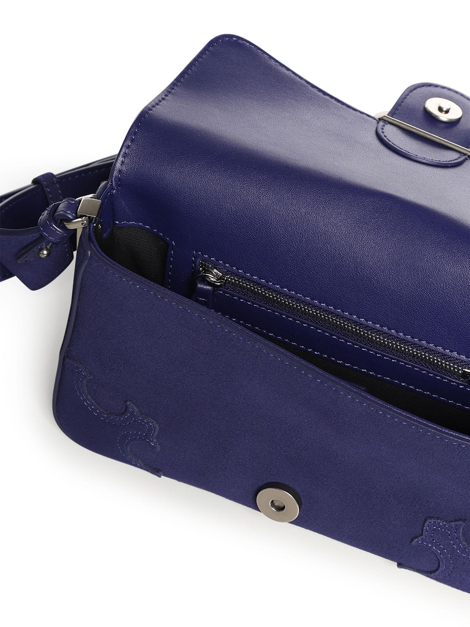 Borsa a spalla Mini Love Bag One Slouchy in suede con intarsi 106244 A0F6J05O PINKO 
