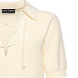 Polo Serafino con coulisse GXXBUZ JGMH0A3791 DOLCE & GABBANA 