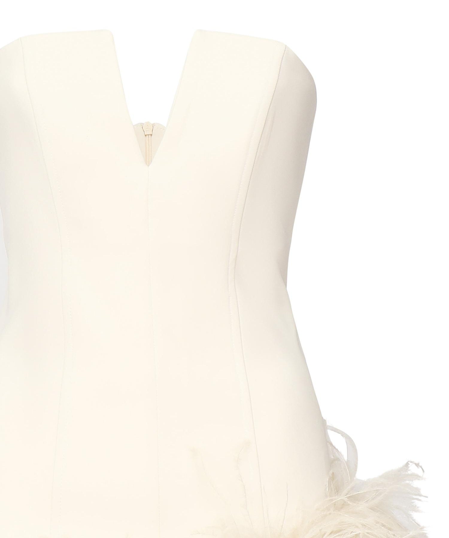 Abito Maya con piume ABITO MAYA IVORY - SAND THE ARCHIVIA 