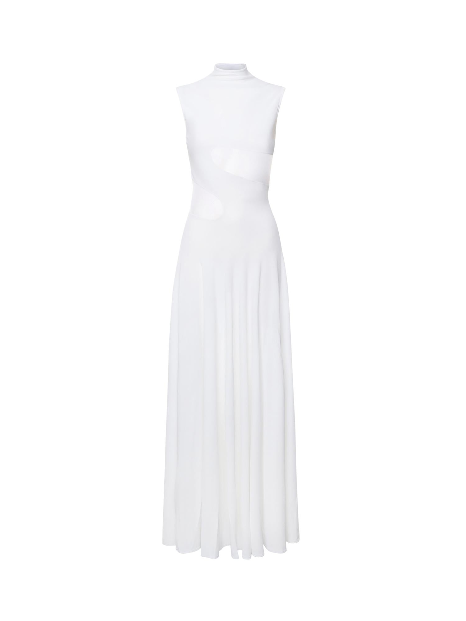 Abito con cut-out in maglia di seta<BR/> AA9R2800K061B 000 ALAIA 