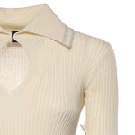 Maglia a costine con bordi gioiello 106287 A343C14 PINKO 