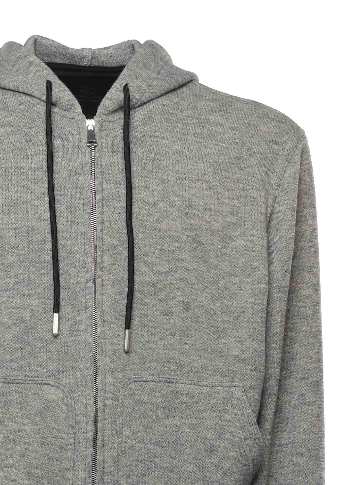 Felpa con zip GUETTA GRIGIO GIULIANO GALIANO 