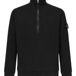 Felpa con zip e logo<BR/> K2S156100068 S0A20V0029 STONE ISLAND 