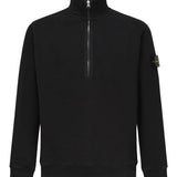 Felpa con zip e logo<BR/> K2S156100068 S0A20V0029 STONE ISLAND 