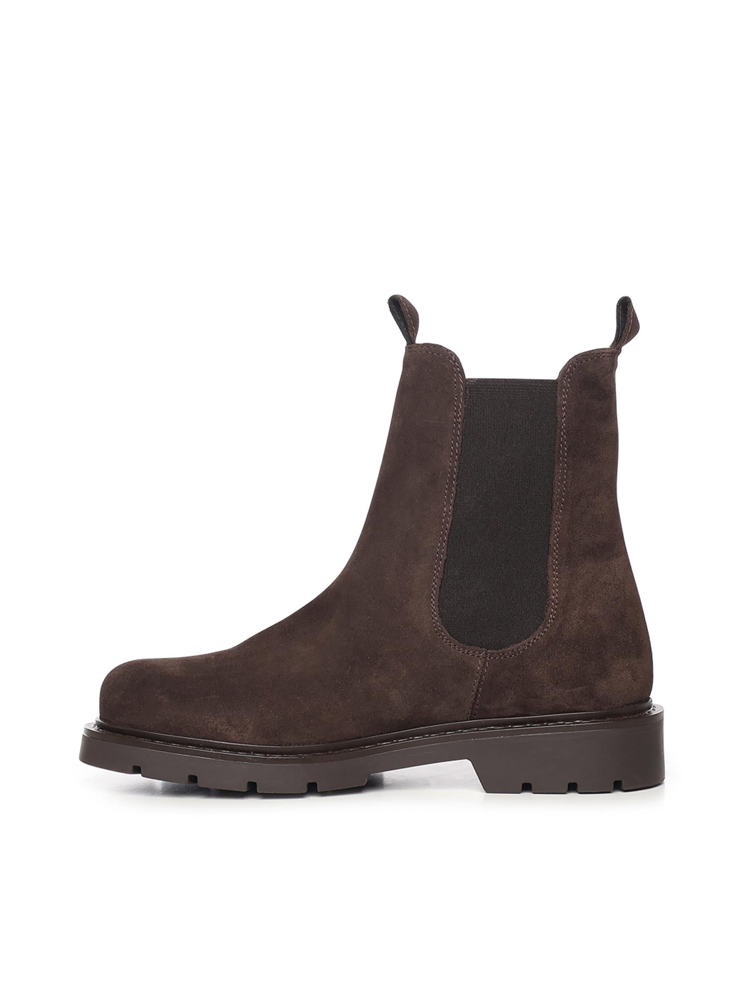 Stivaletti Chelsea in camoscio A56088 MORO CARMENS 