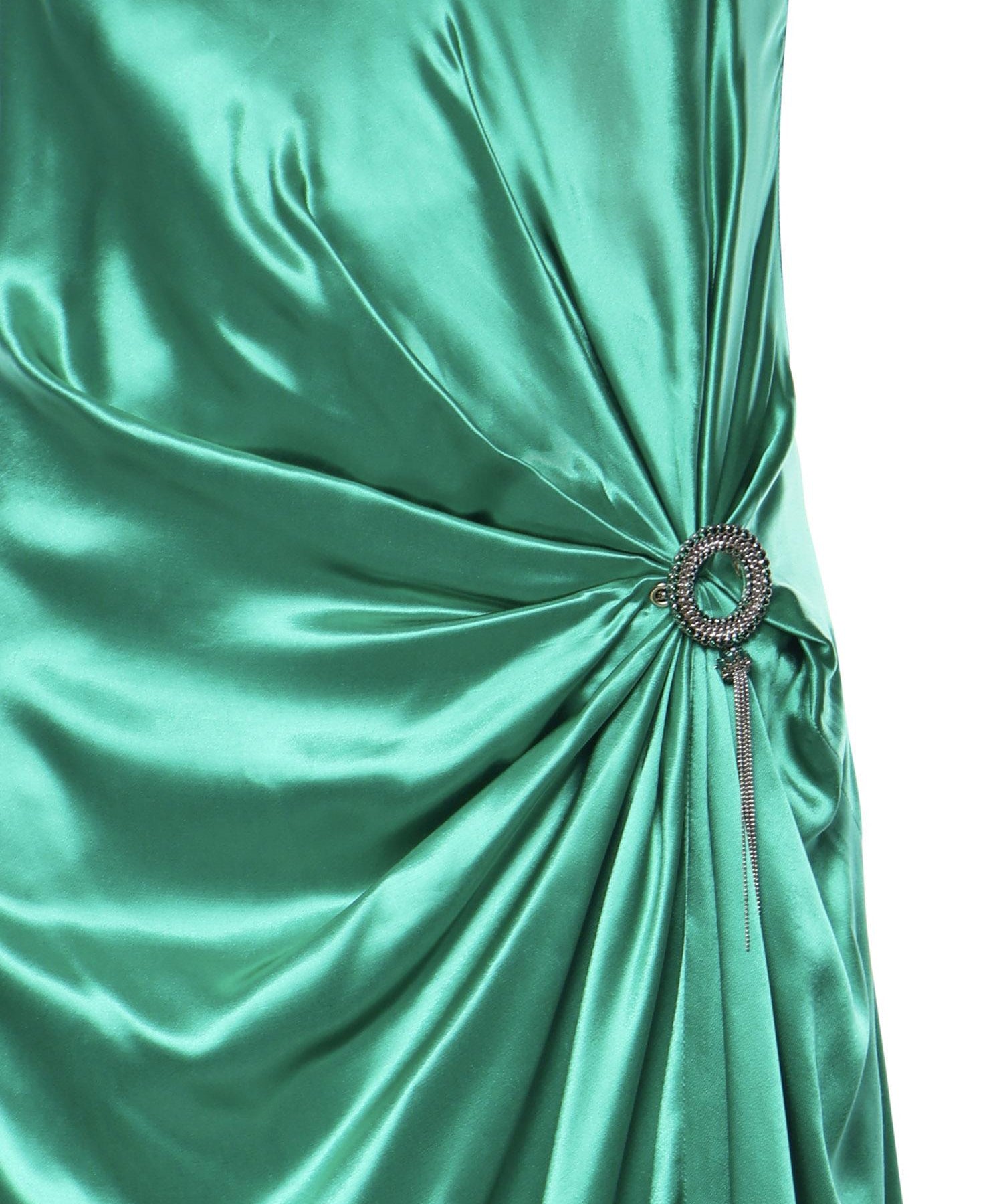 Abito lungo con nappina gioiello Circle Strass 80AAO447 N0695162 GENNY 
