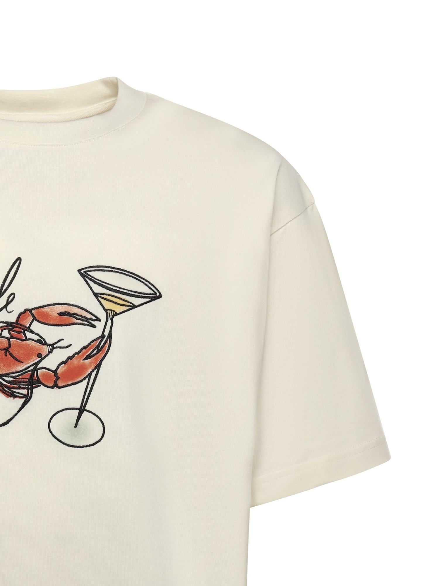 T-shirt "Le T-shirt Homard" in cotone ITS277CO195 OW Drôle de Monsieur 