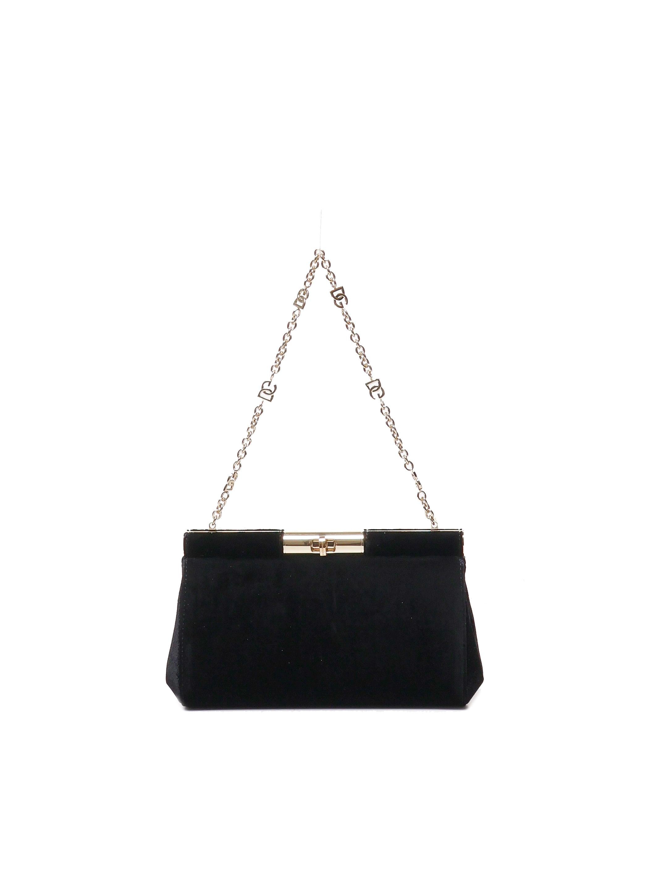 Borsa a spalla Marlene media in velluto BB7620 A419580999 DOLCE & GABBANA 