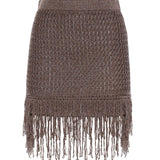 Minigonna in maglia con frange 106960 A3CII69 PINKO 
