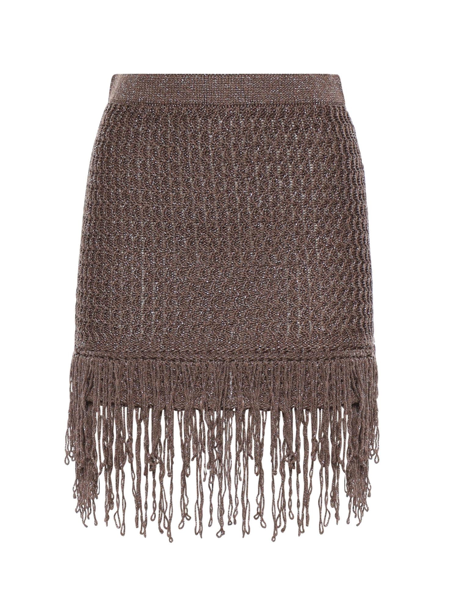 Minigonna in maglia con frange 106960 A3CII69 PINKO 