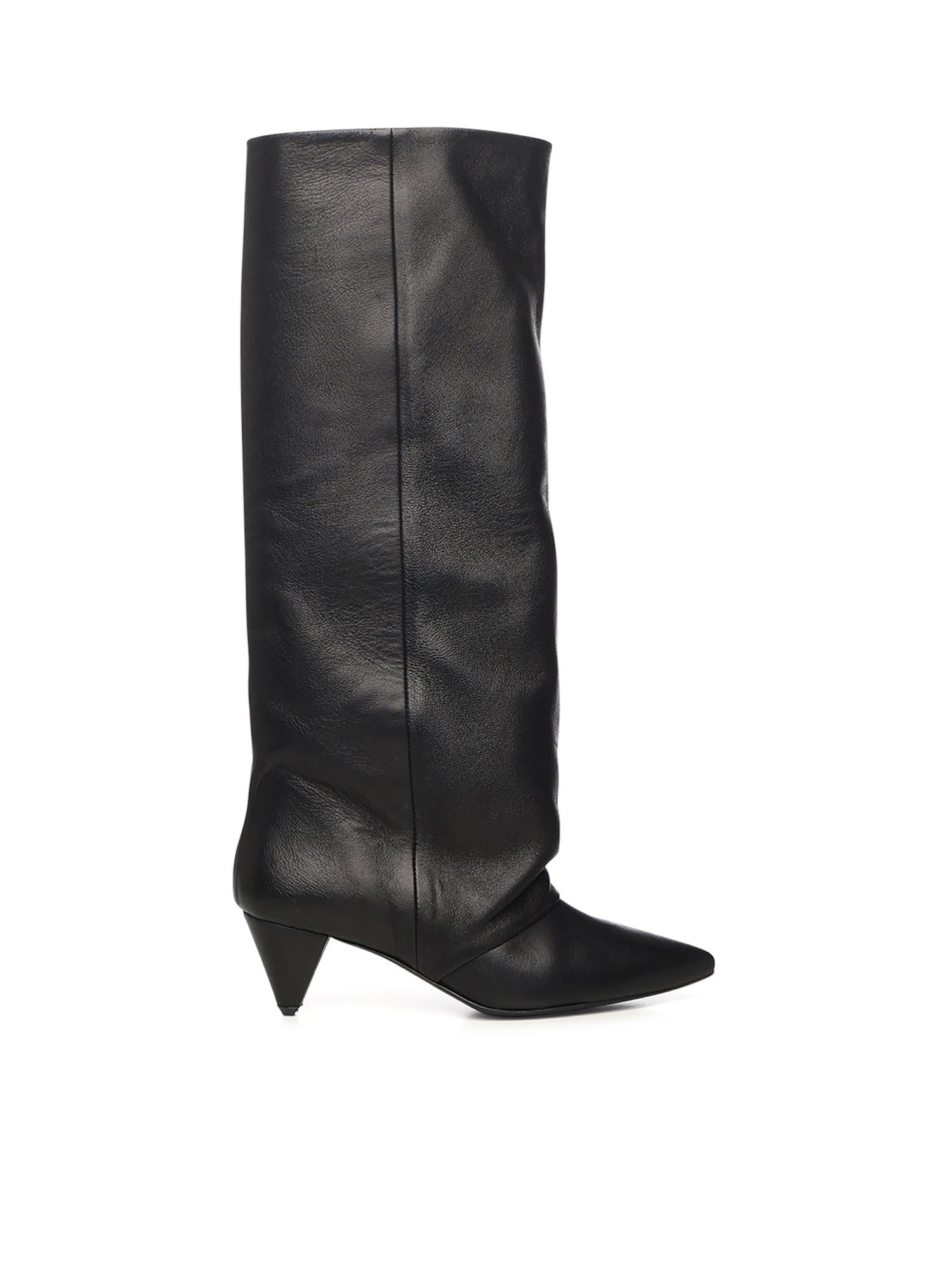 Stivale alto in pelle ALIANA NERO ALCHIMIA 