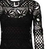 Abito lungo crochet traforato<BR/> 104731 A2FFZ99 PINKO 