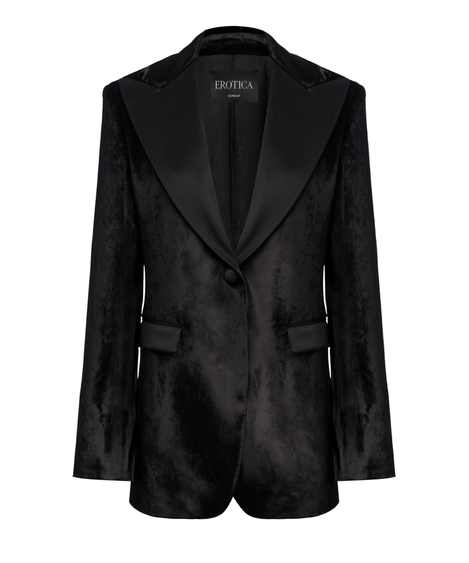 Blazer monopetto in velluto DJ863 VS0040D999 DONDUP 