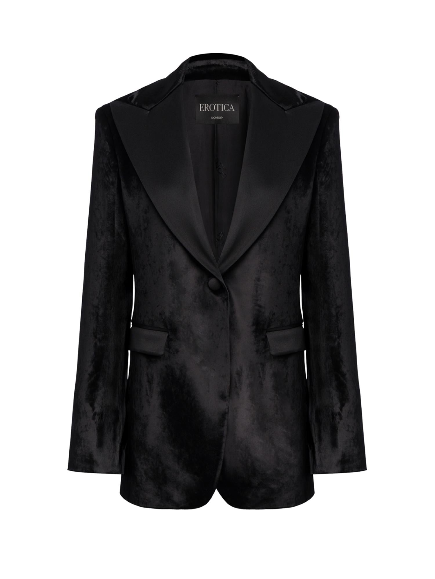 Blazer monopetto in velluto DJ863 VS0040D999 DONDUP 