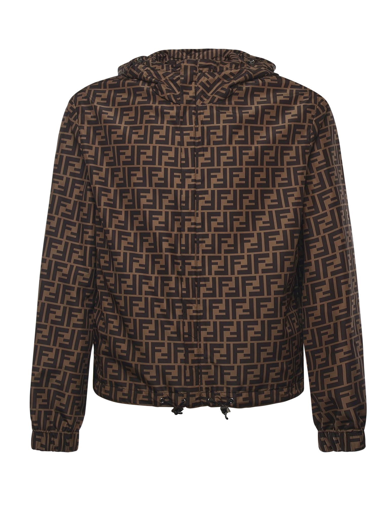 Giacca a vento reversibile in nylon FAA615 A79NF13IZ FENDI 