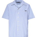 Camicia hawaii in popeline rigato G5OL6T FR513S8052 DOLCE & GABBANA 