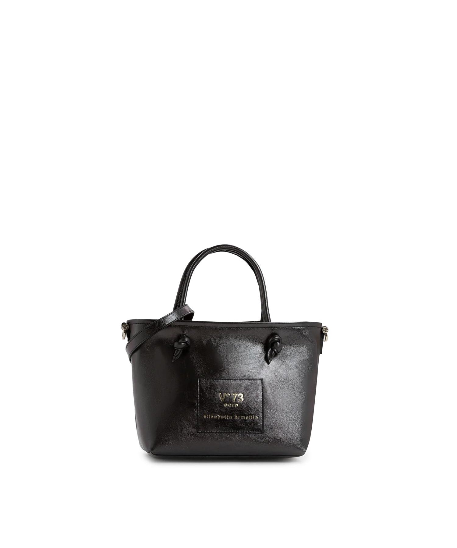 Mini bag in pelle con logo 73BP9VT02 LOLLI POPPOP BLACK V° 73 