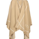 Mantella in lana con logo 2526546037600 002 MM Max Mara 