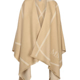 Mantella in lana con logo 2526546037600 002 MM Max Mara 