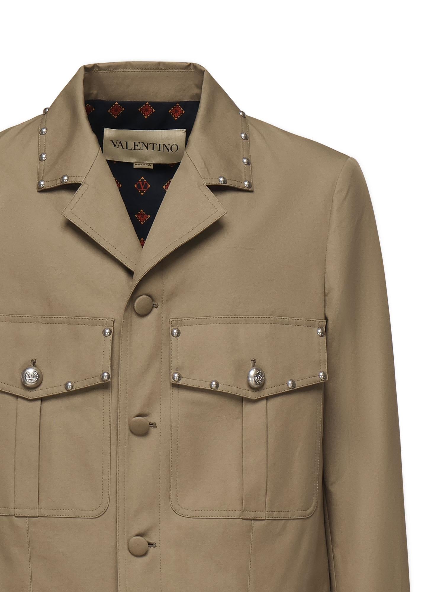 Giacca in cotone con borchie 7V3CIQ30 AWVE04 VALENTINO GARAVANI 