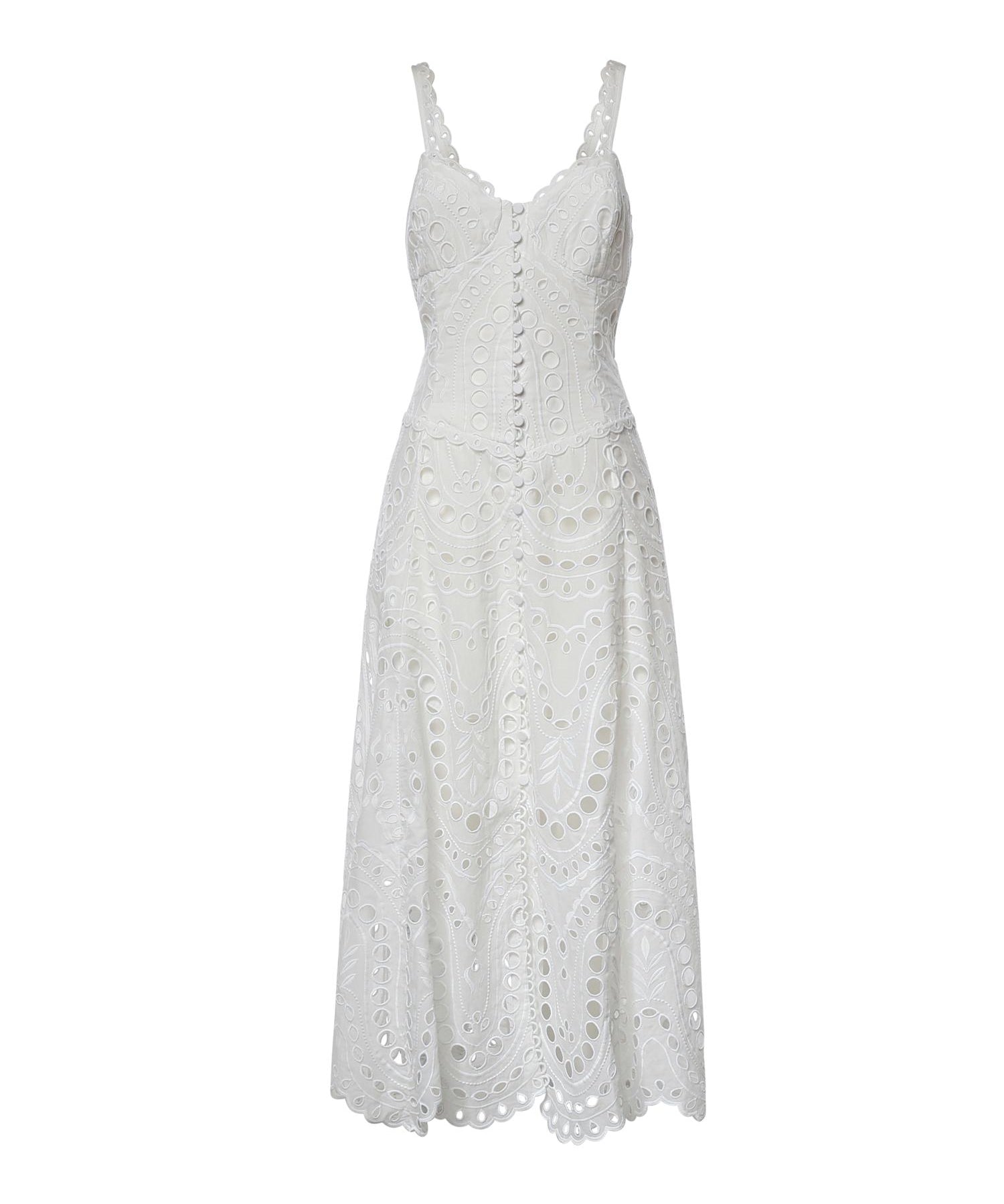 Abito midi Solace in cotone 263614 WHITE CHARO RUIZ 