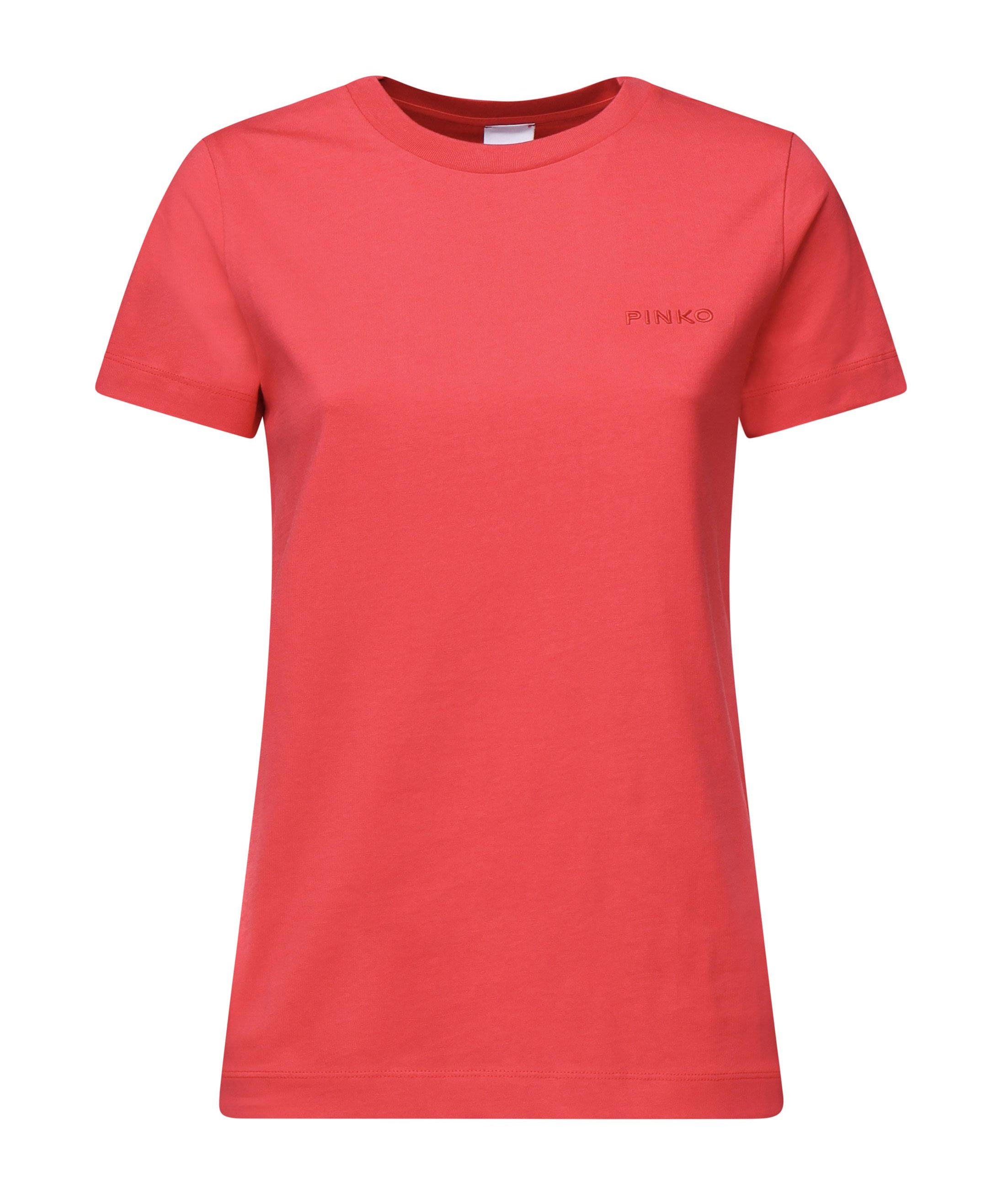 T-shirt mezze maniche ricamo logo 101752 A2HNO57 PINKO 