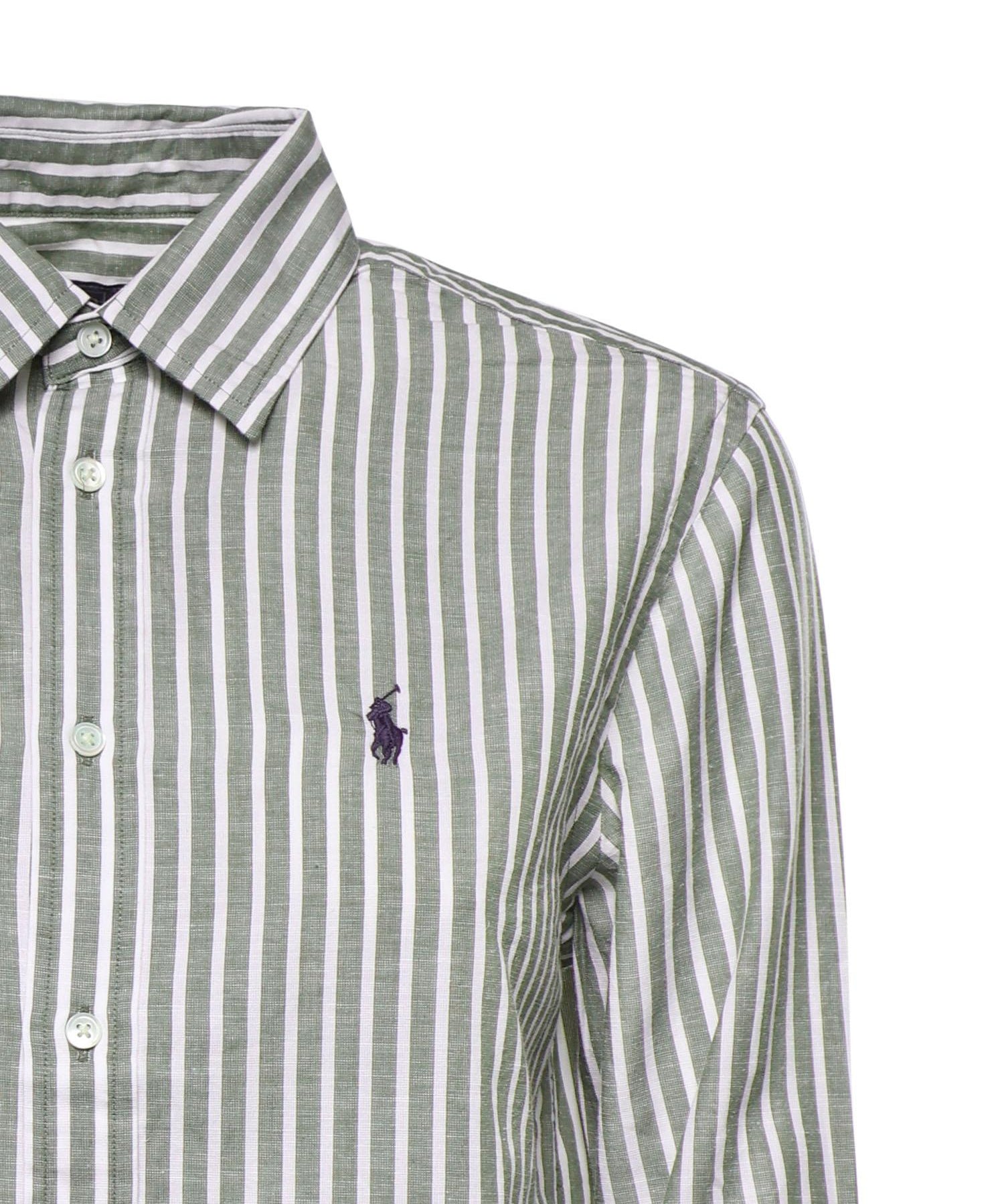 Camicia in cotone e lino con logo 211971514 500 POLO RALPH LAUREN 
