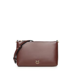 Pochette piatta in pelle con logo Love Birds 104277 A0F1R49Q PINKO 