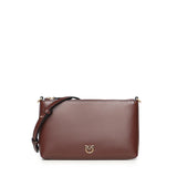 Pochette piatta in pelle con logo Love Birds 104277 A0F1R49Q PINKO 