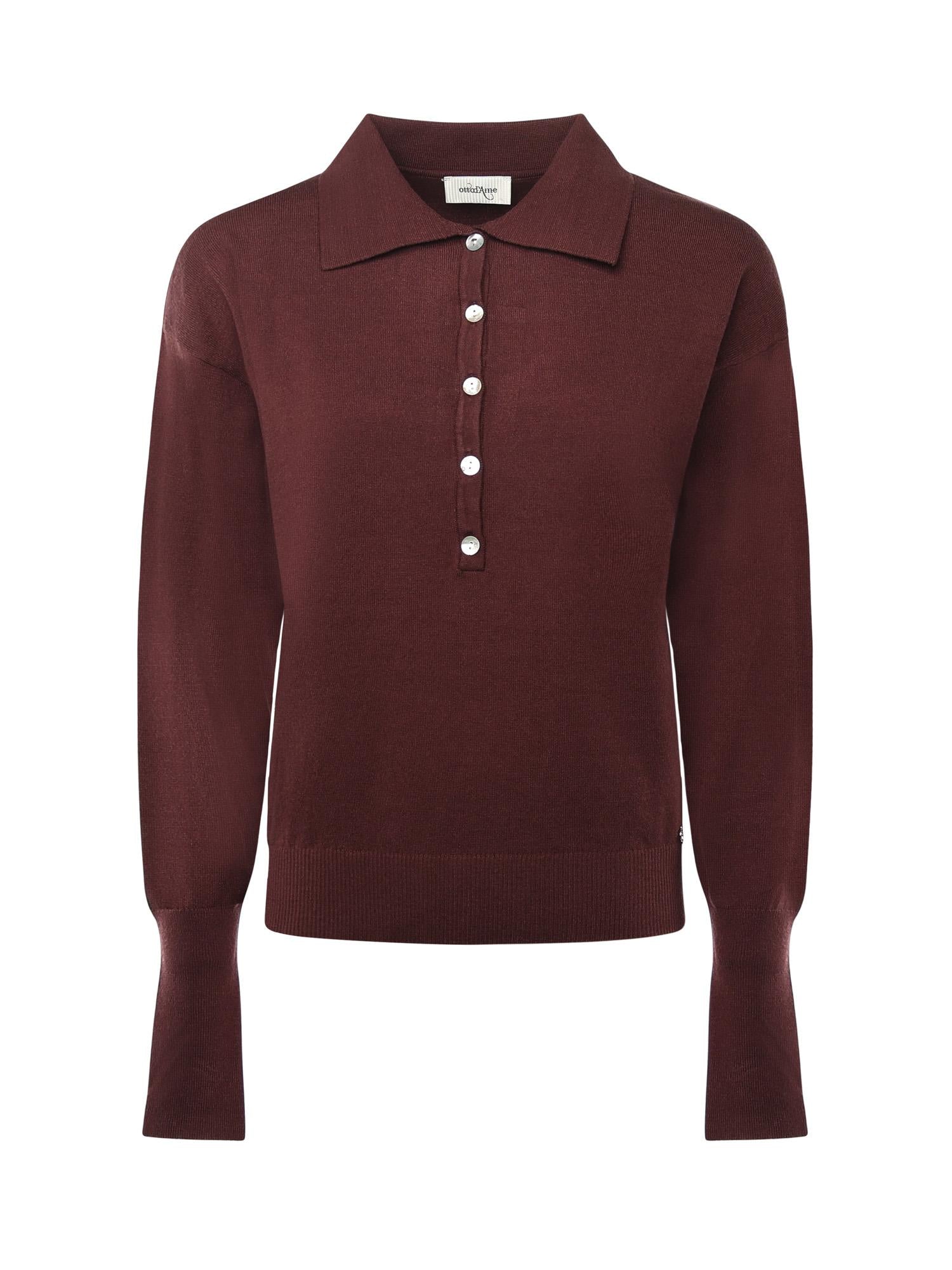 Maglia polo in viscosa<BR/> DK9210 TERRA OTTOD'AME 