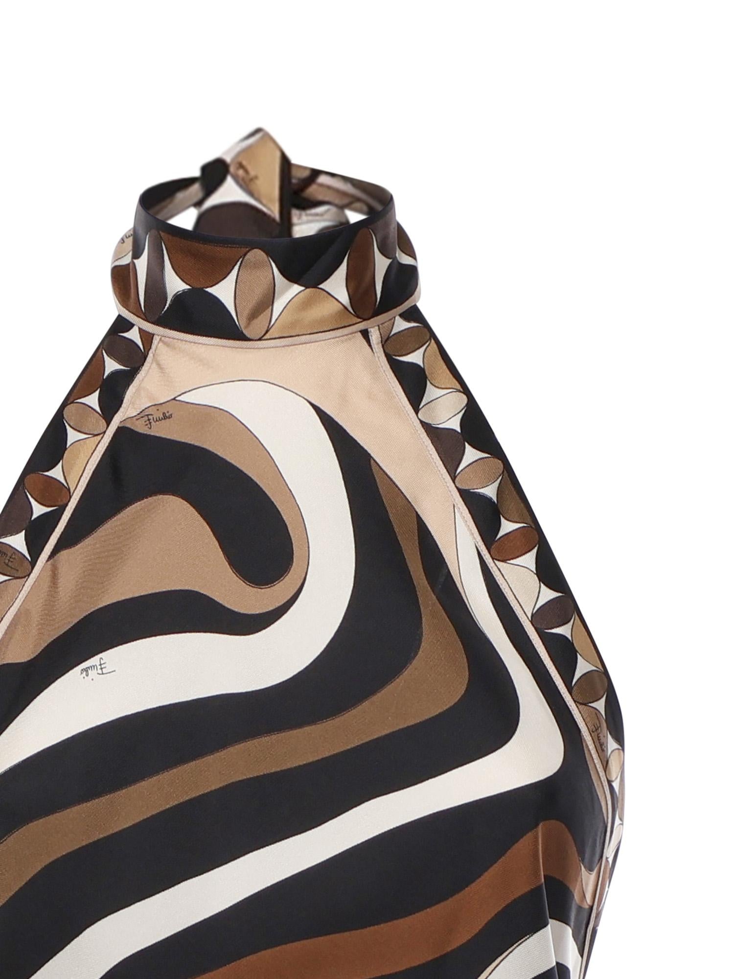 Abito lungo con stampa Marmo 5URH05 5U870004 PUCCI 