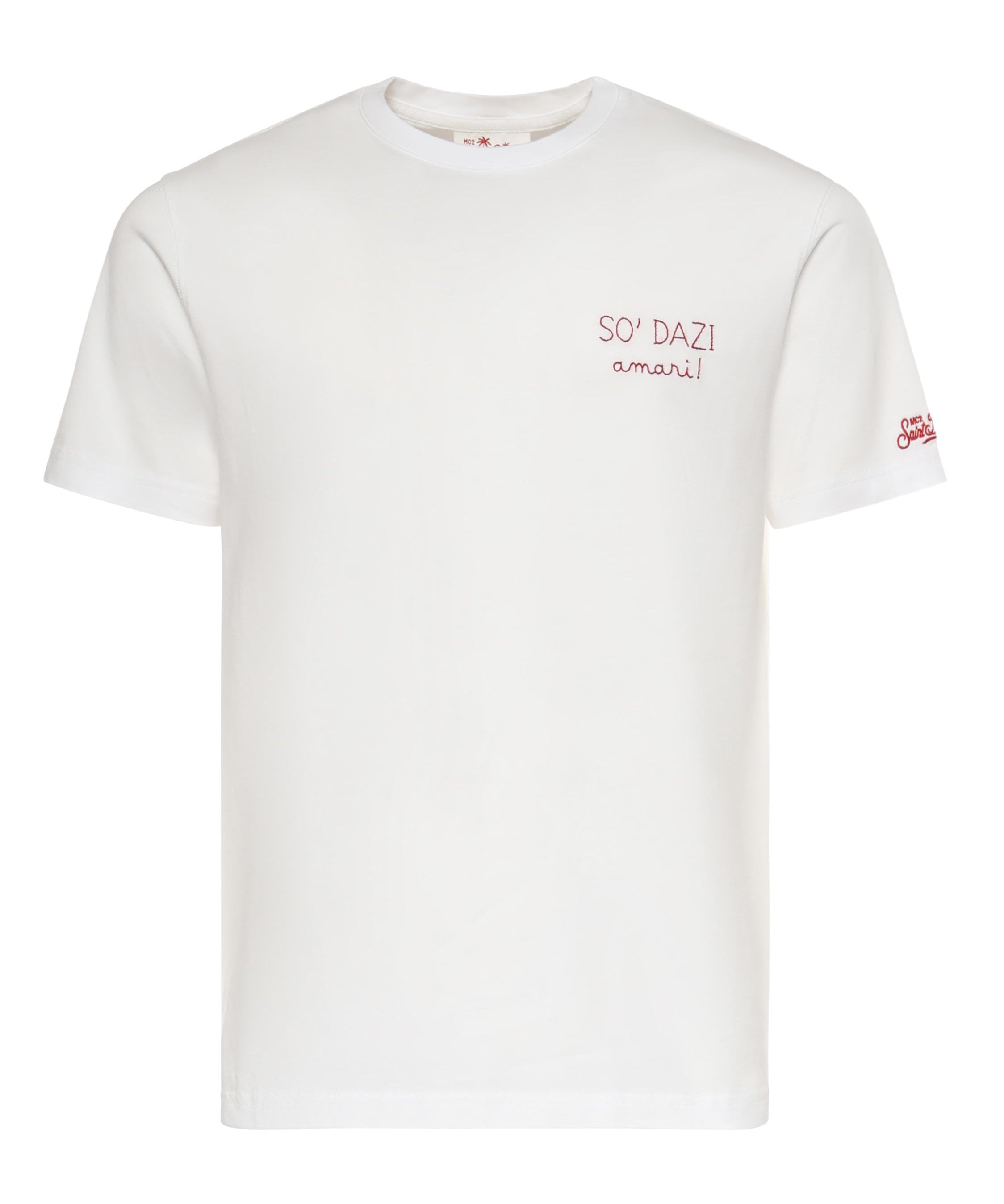T-shirt in cotone con ricamo POT0001 00163L MC2 SAINT BARTH 