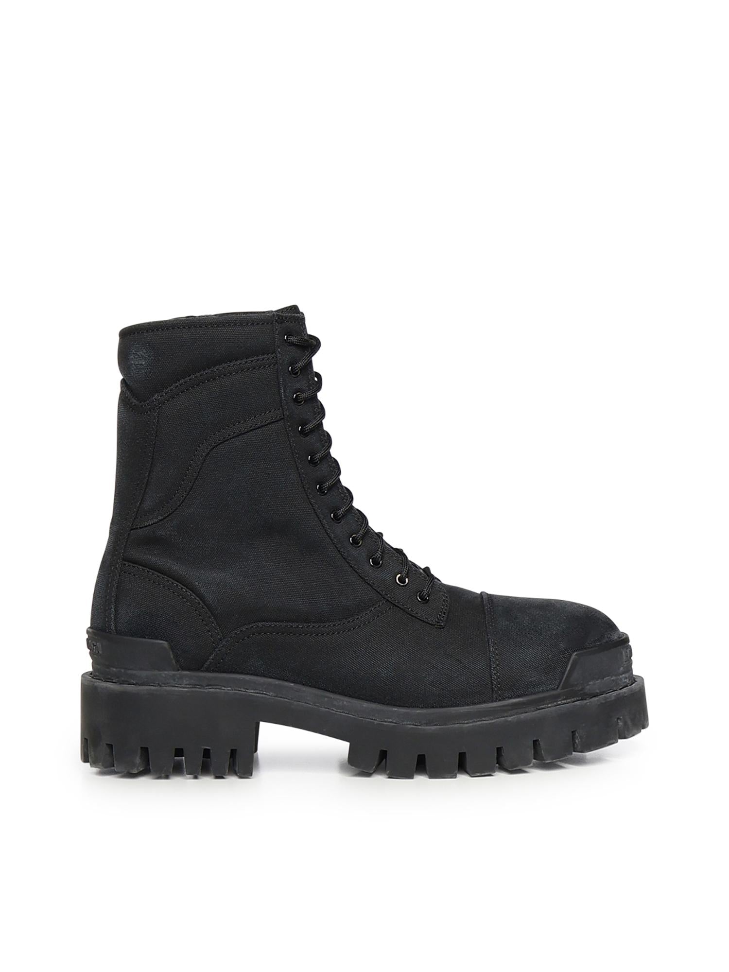 Stivali Combat Strike in tela di cotone 845015 W2H111000 BALENCIAGA 