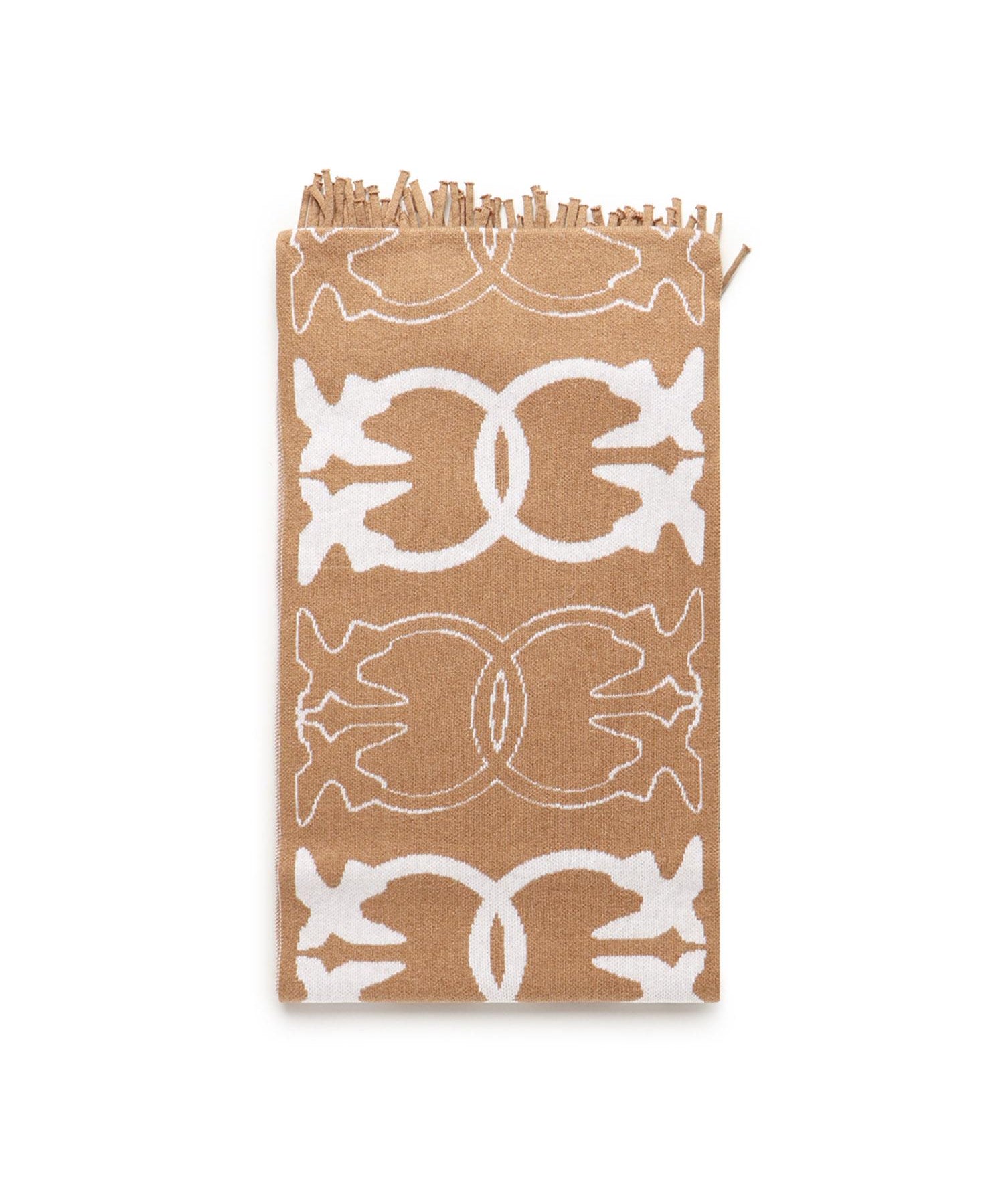Sciarpa con logo Love Birds jacquard 105992 A2YOMZ2 PINKO 