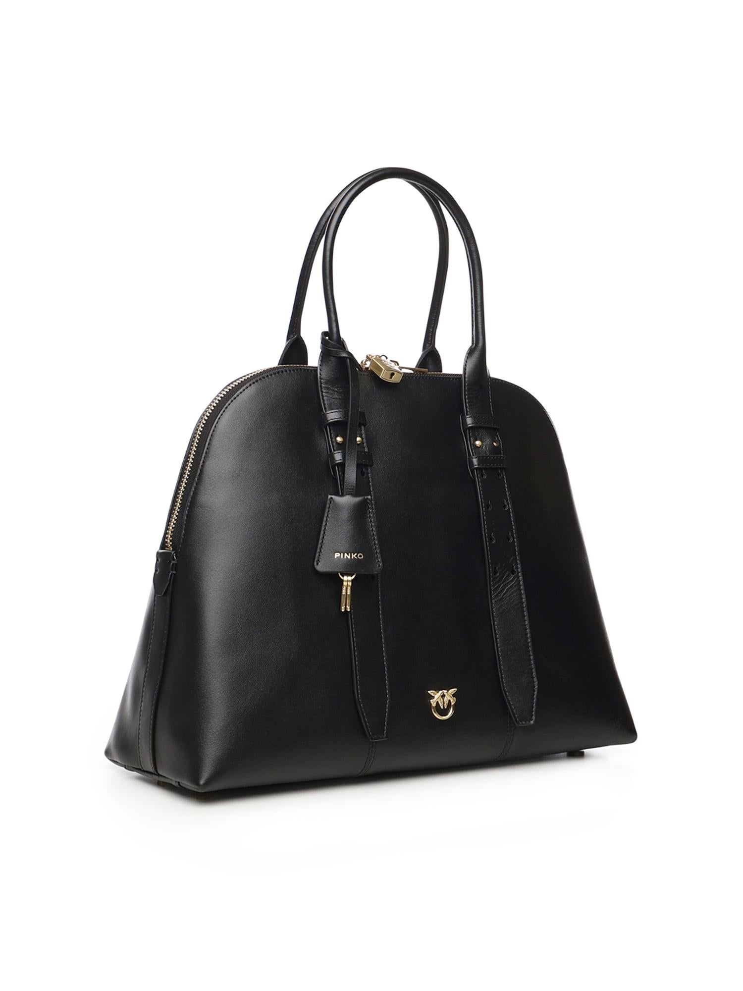 Borsa bowling a mano Escape Bag maxi in pelle<BR/> 105172 A0QOZ99V PINKO 