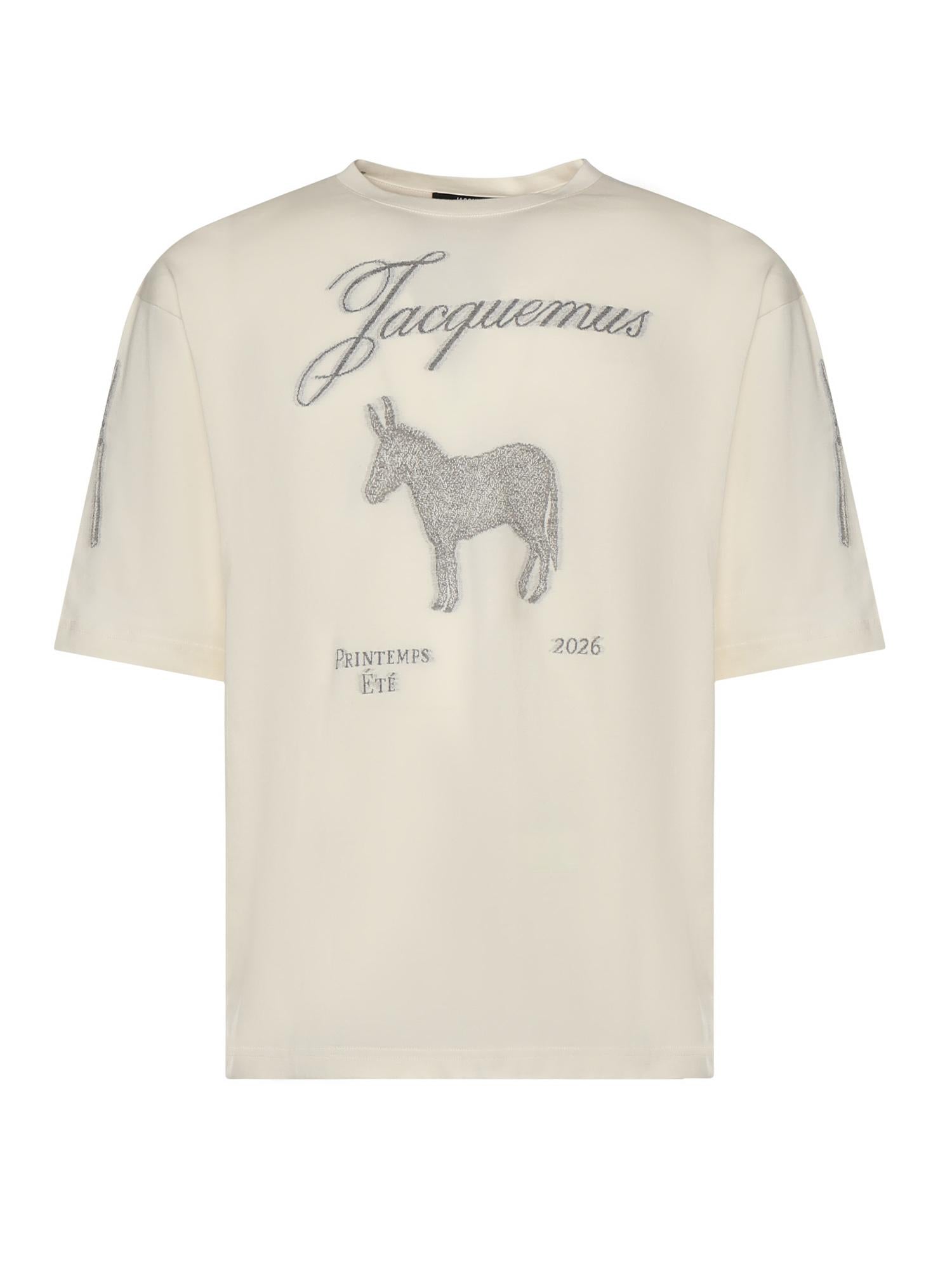 T-shirt Âne in jersey di cotone TSM00625AJ00266 1NW JACQUEMUS 