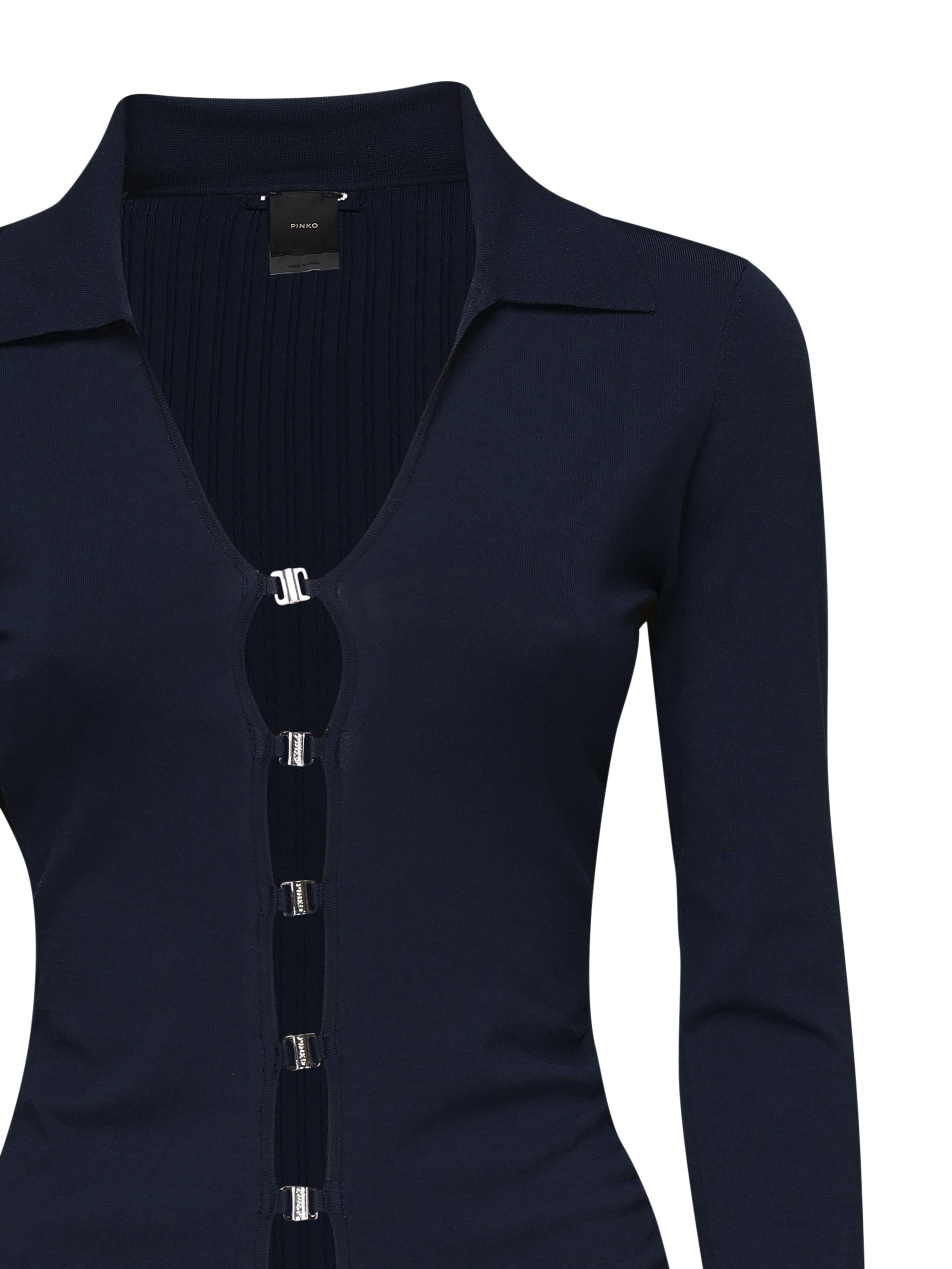 Maglia a maniche lunghe scollo ampio 104725 A2F0G82 PINKO 