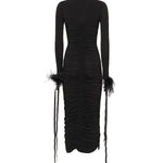 Abito longuette con drappeggio 105780 A2GSZ99 PINKO 