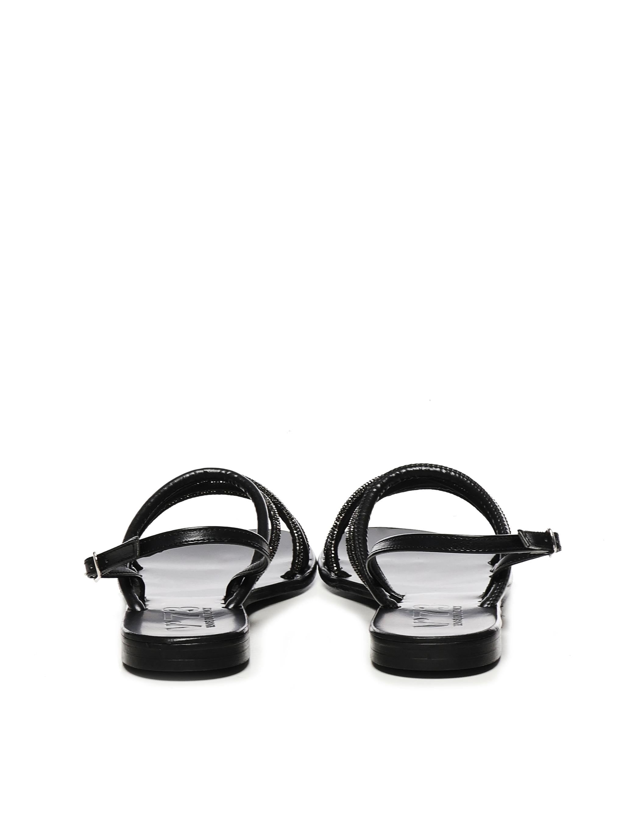 Sandali Fredy con strass 73SC8V501STR FREDYNERO/ARGENTO V° 73 