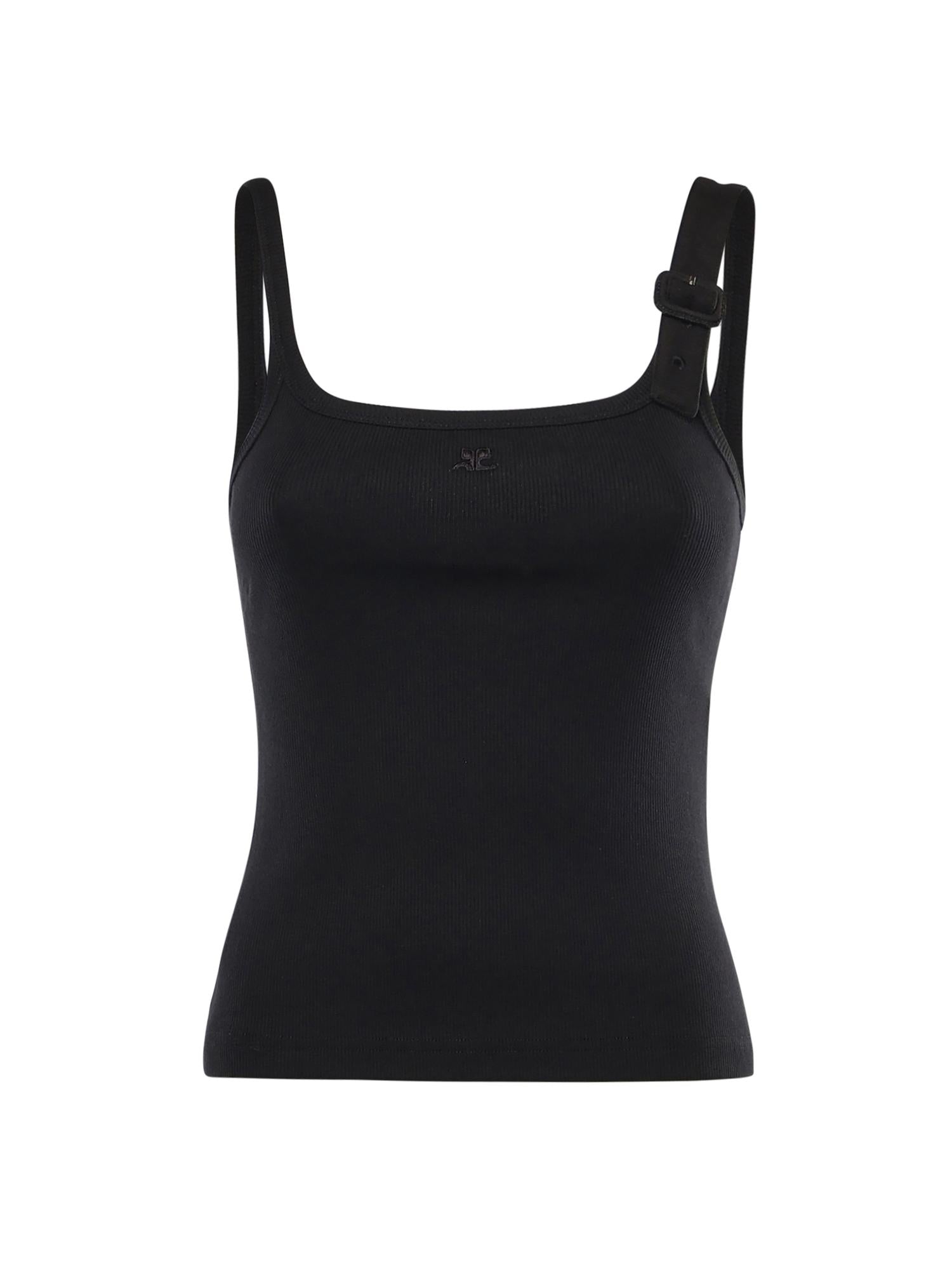 Canotta 90's con fibbia in cotone 126JDE153JS0194 9999 COURREGES 