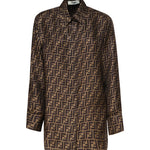Camicia in seta FF jacquard FS8107 A8G3F118W FENDI 