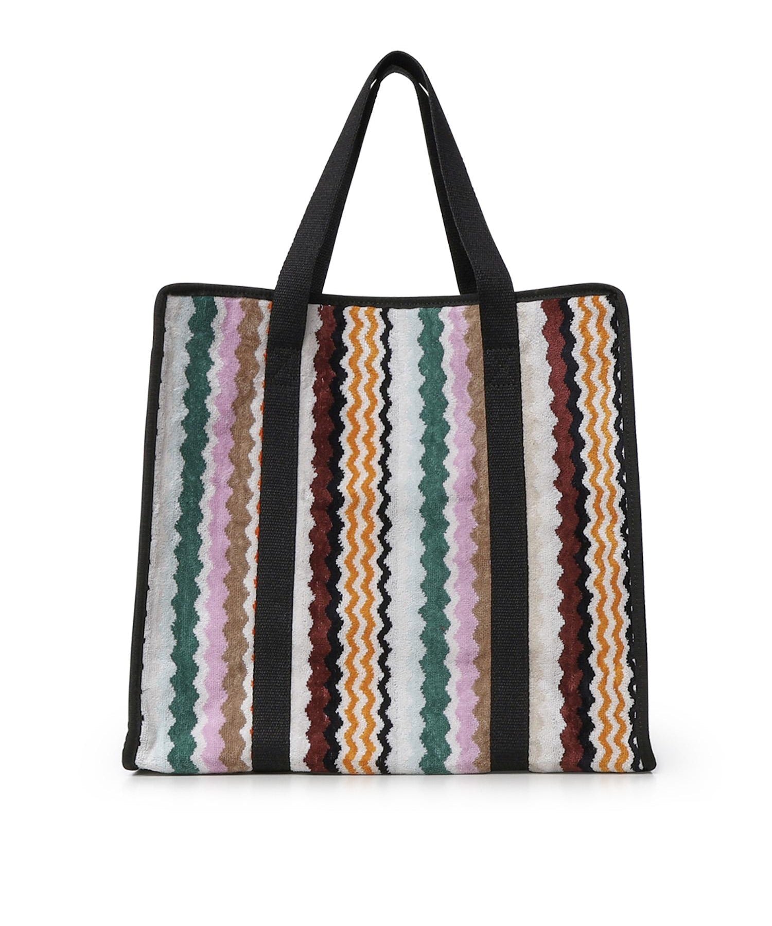 Borsa Aura in cotone zig zag 1F3OG00005 100 MISSONI HOME 