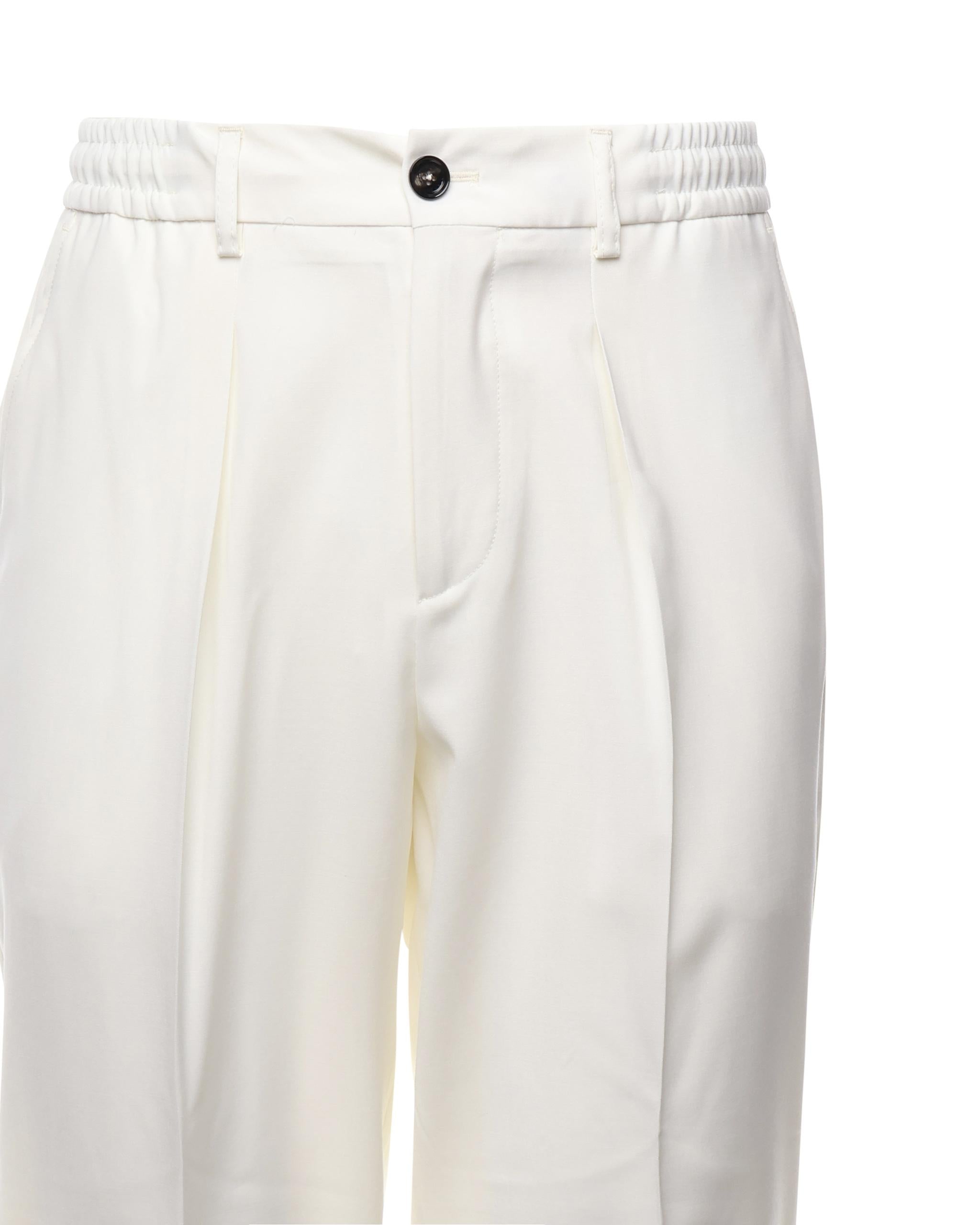 Pantaloni dominique DOMINIQUE REGULAR WETBIANCO BEABLE 