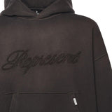 Felpa con cappuccio nera vintage<BR/> MLM100160 17 REPRESENT 