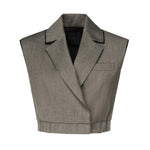 Gilet corto con rever ed elastico 104755 A2BQL67 PINKO 