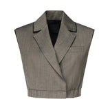 Gilet corto con rever ed elastico 104755 A2BQL67 PINKO 
