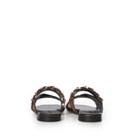 Sandali flat in velour GD34B FONDENTE+CROSTA T.MORO DONNARI' 