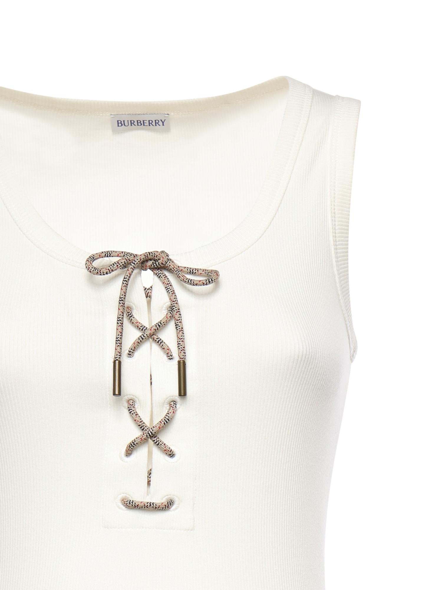 Tank top Cleo in misto cotone a coste 8117713 B7078 BURBERRY 