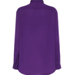 Camicia con sciarpa in georgette di seta 872329 TUN135210 BALENCIAGA 