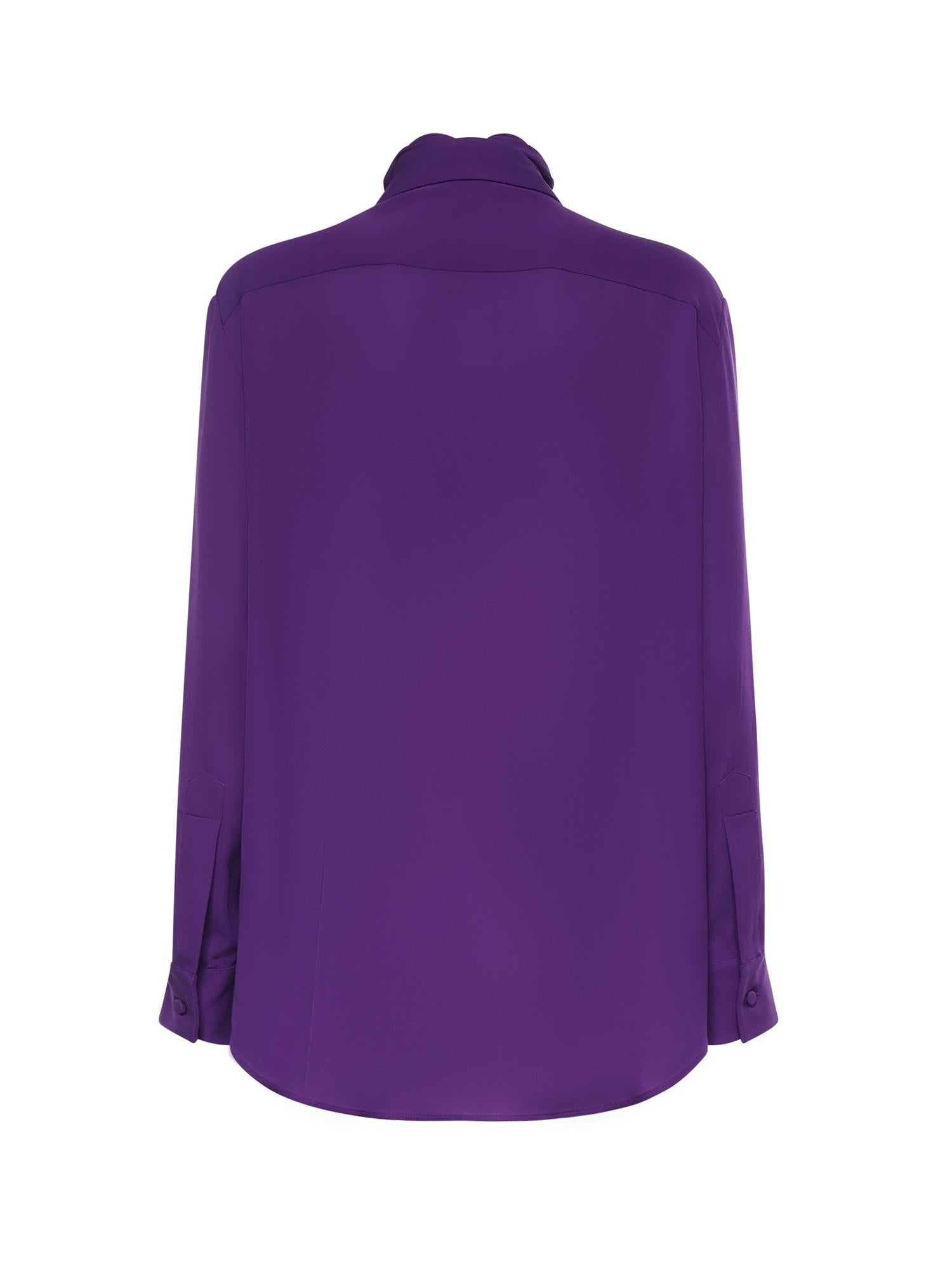 Camicia con sciarpa in georgette di seta 872329 TUN135210 BALENCIAGA 